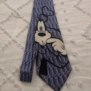 Vintage Mickey & Co Disney Goofy Balancine Inc Tie Works Novelty Neck Tie Blue